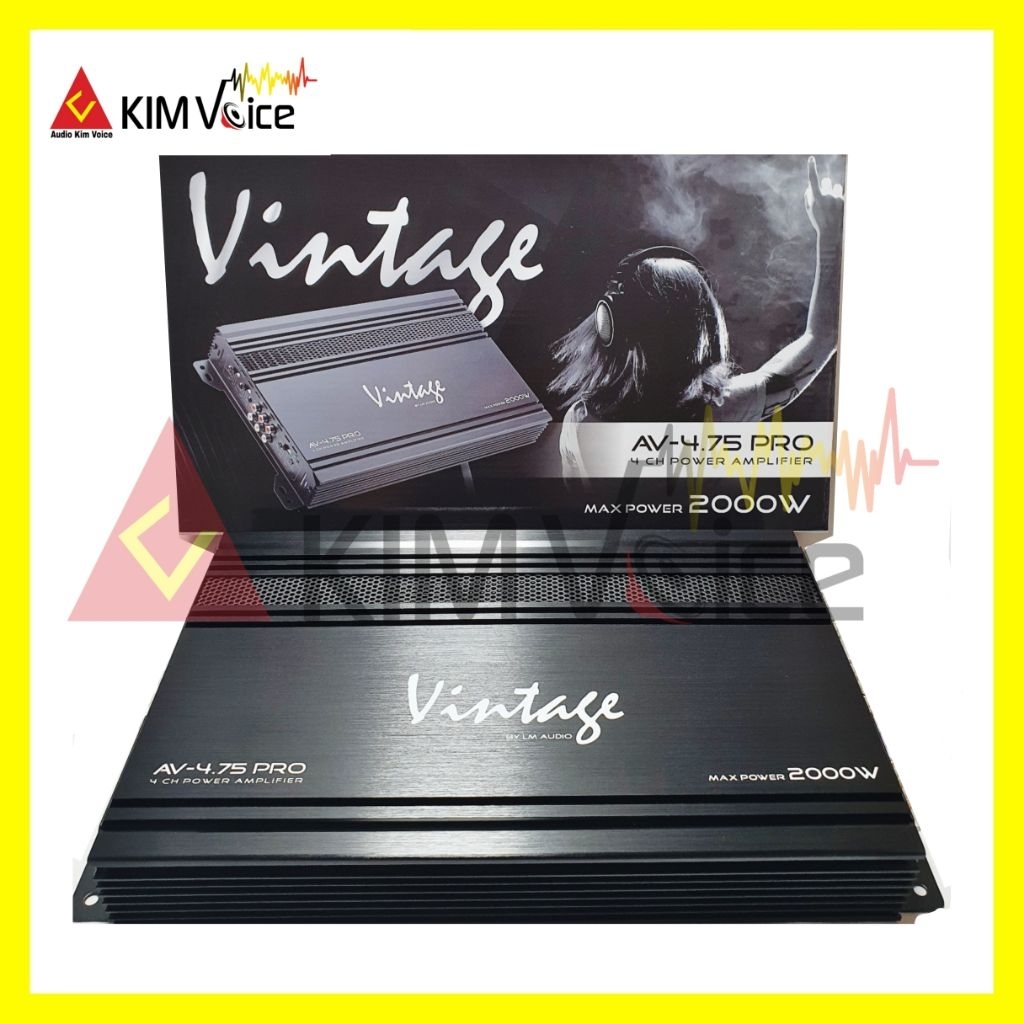 Power Amplifier Vintage AV-4.75 PRO Power 4 channel
