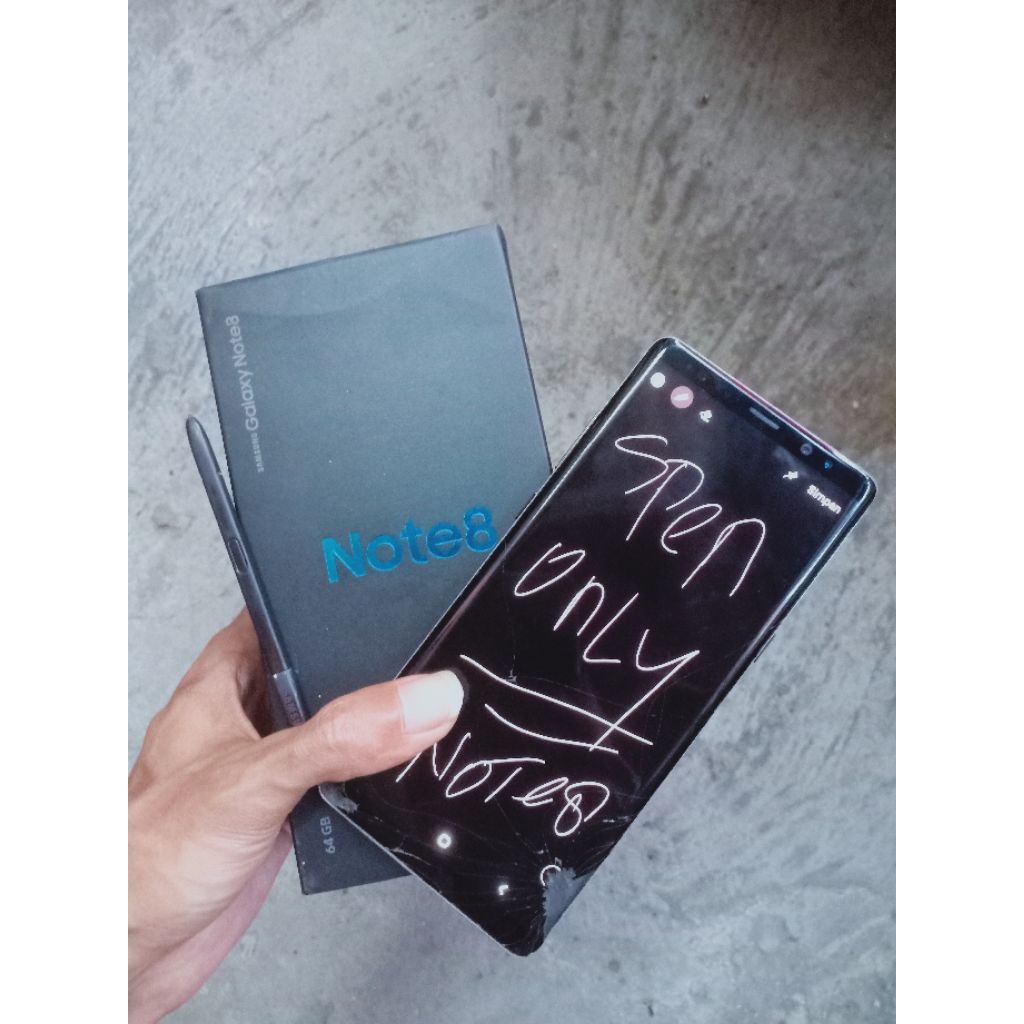 Galaxy Note 8 Samsung minus Layar retak pecah Wajib pakai Spen