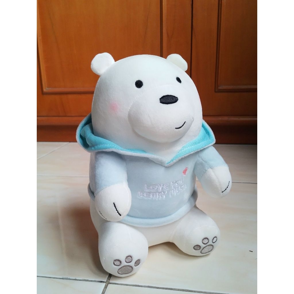 [PRELOVED] WeBareBears Ice Bear Hoodie plushie