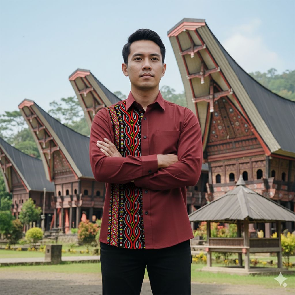 Angela Batik | Kemeja Batik Toraja Lengan Panjang Pria | Batik Motif Toraja Pria TR2