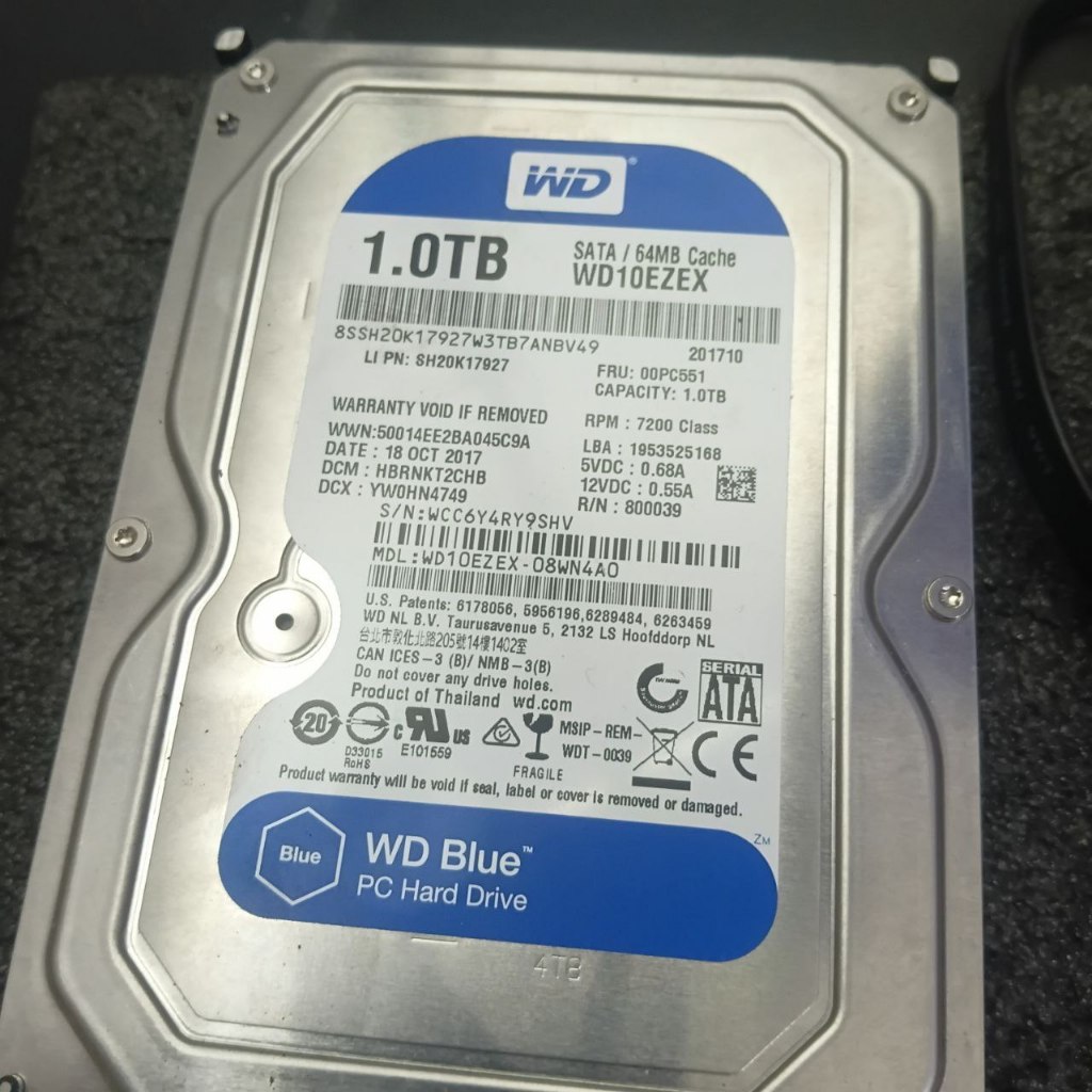 HARDISK HDD 1TB WD BLUE SECOND SATA 3.5