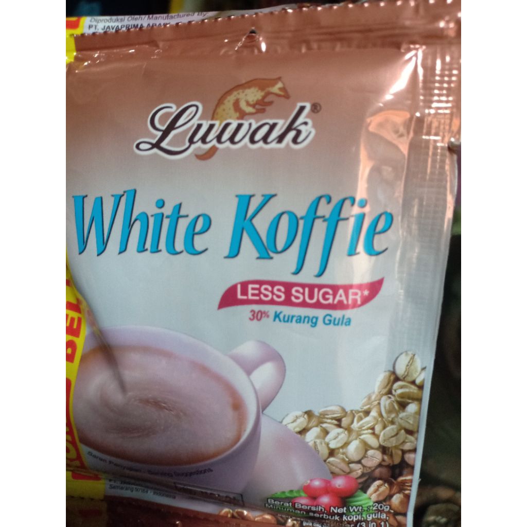 LUWAK WHITE KOPI LESS SUGAR