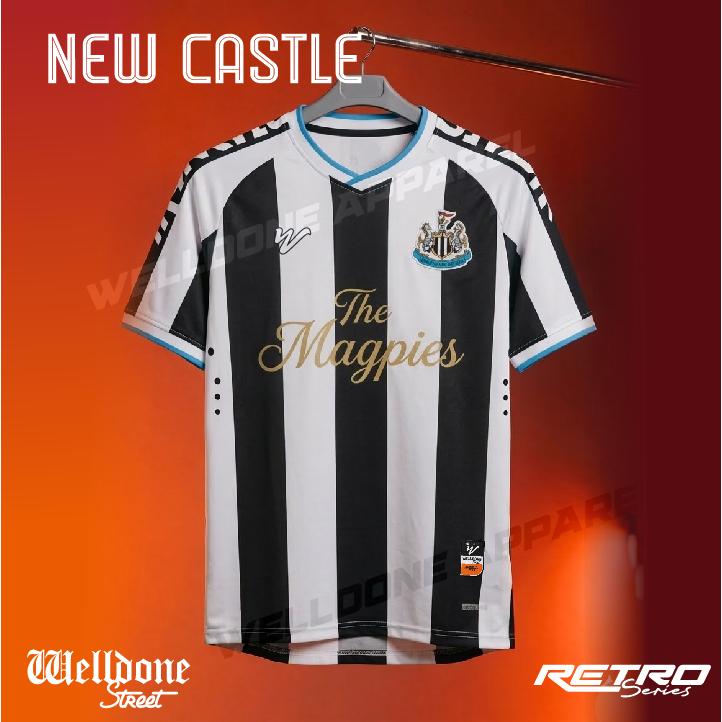 MARKAS JERSEY  WELLDONE  JERSEY  RETRO NEW CASTLE / JERSEY BOLA / JERSEY SUPPORTER /JERSEY VINTAGE /