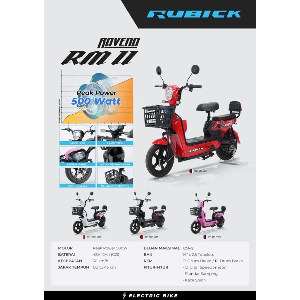 Rubick Ravena RM II Sepeda Listrik 500Watt