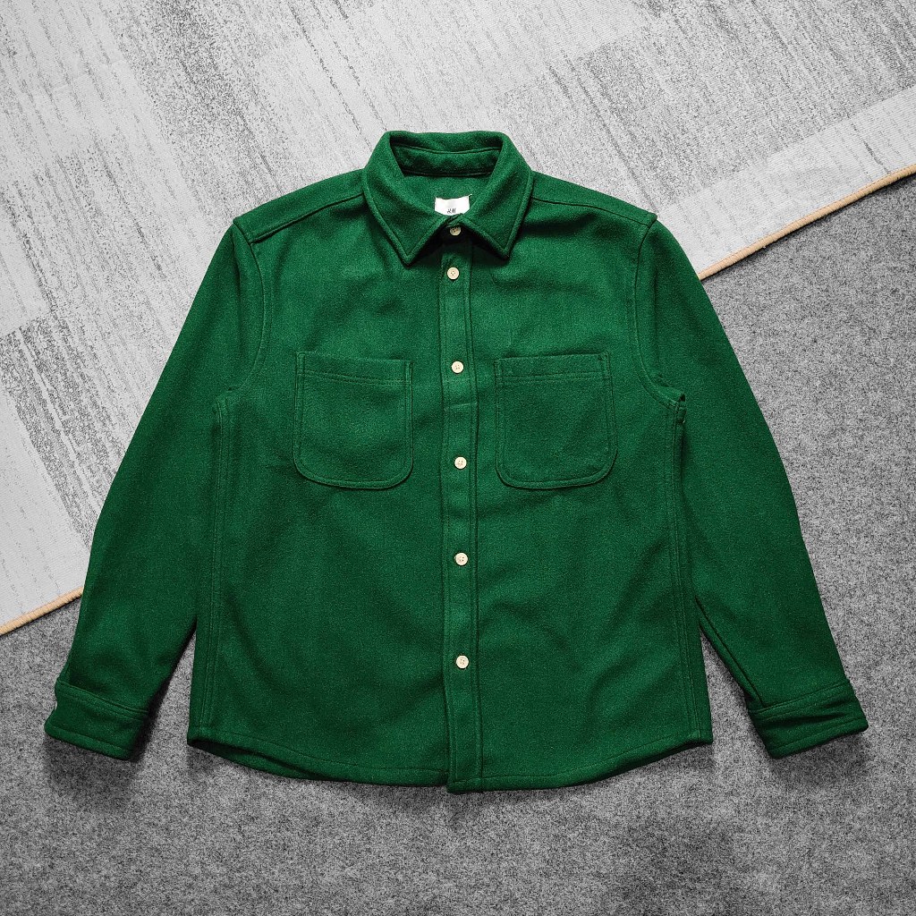 H&M Relaxed Fit Overshirt Kemeja Jaket Outer Luaran