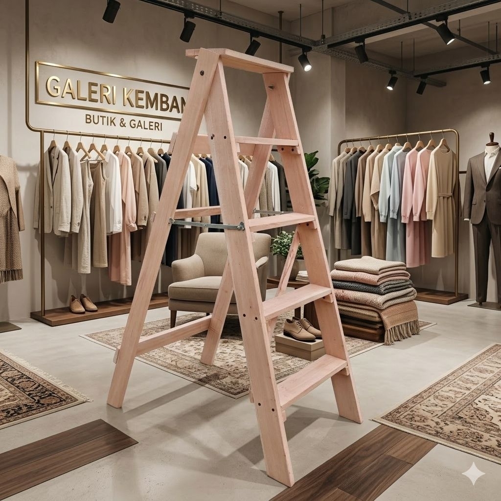 TANGGA LIPAT STEGER 120 CM KAYU TANGGA NAIK TANGGA RINGAN