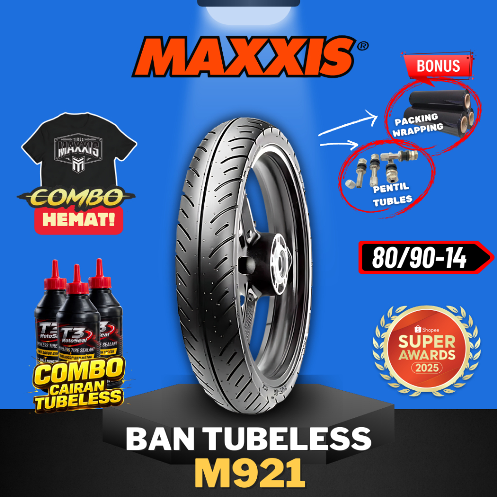 [READY COD] BAN MAXXIS M921 80 - 90 - 14 / BAN MAXXIS 80/90-14 / 80-90-14 TUBELESS BAN LUAR / BAN MA