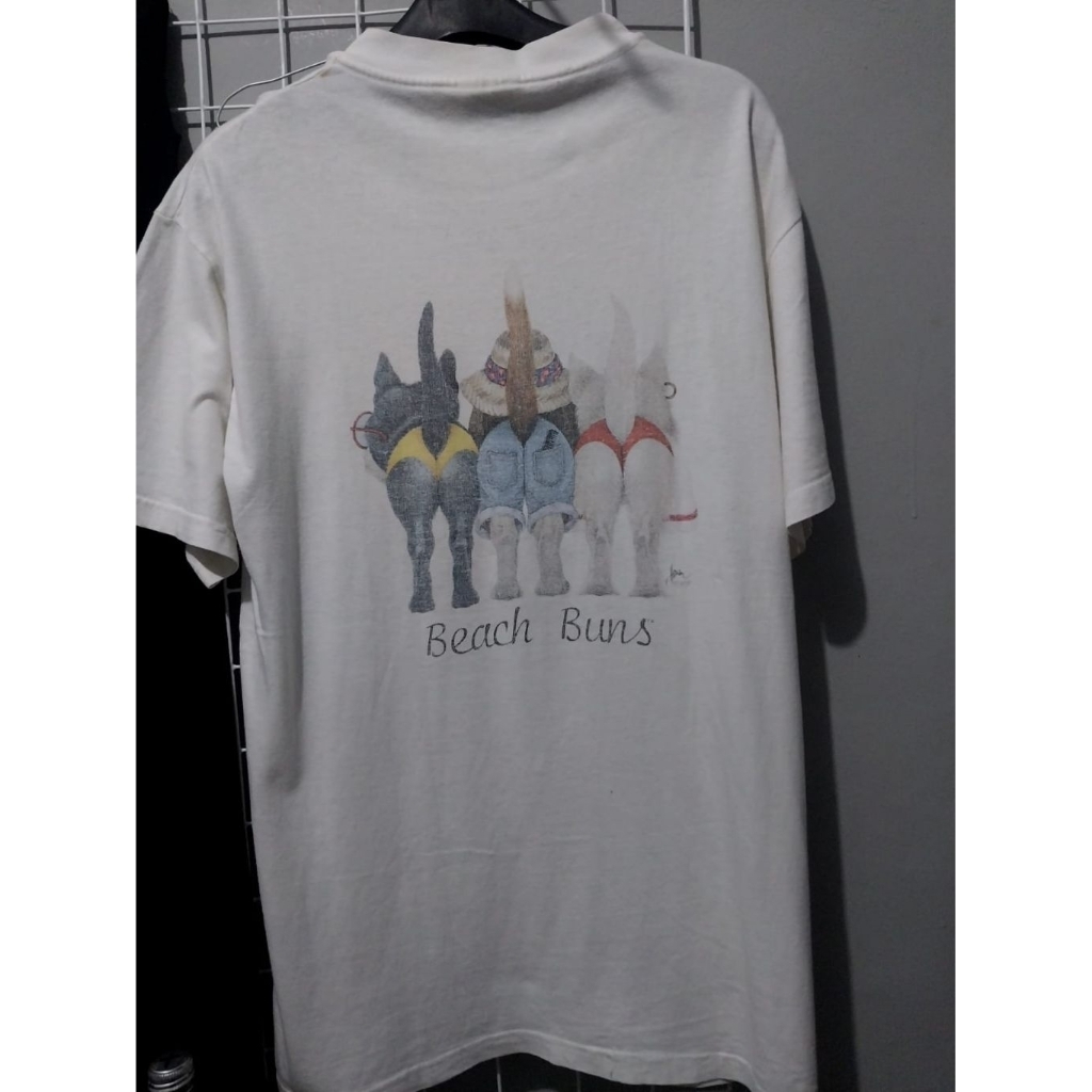 kaos art anjing hanes second bekas preloved