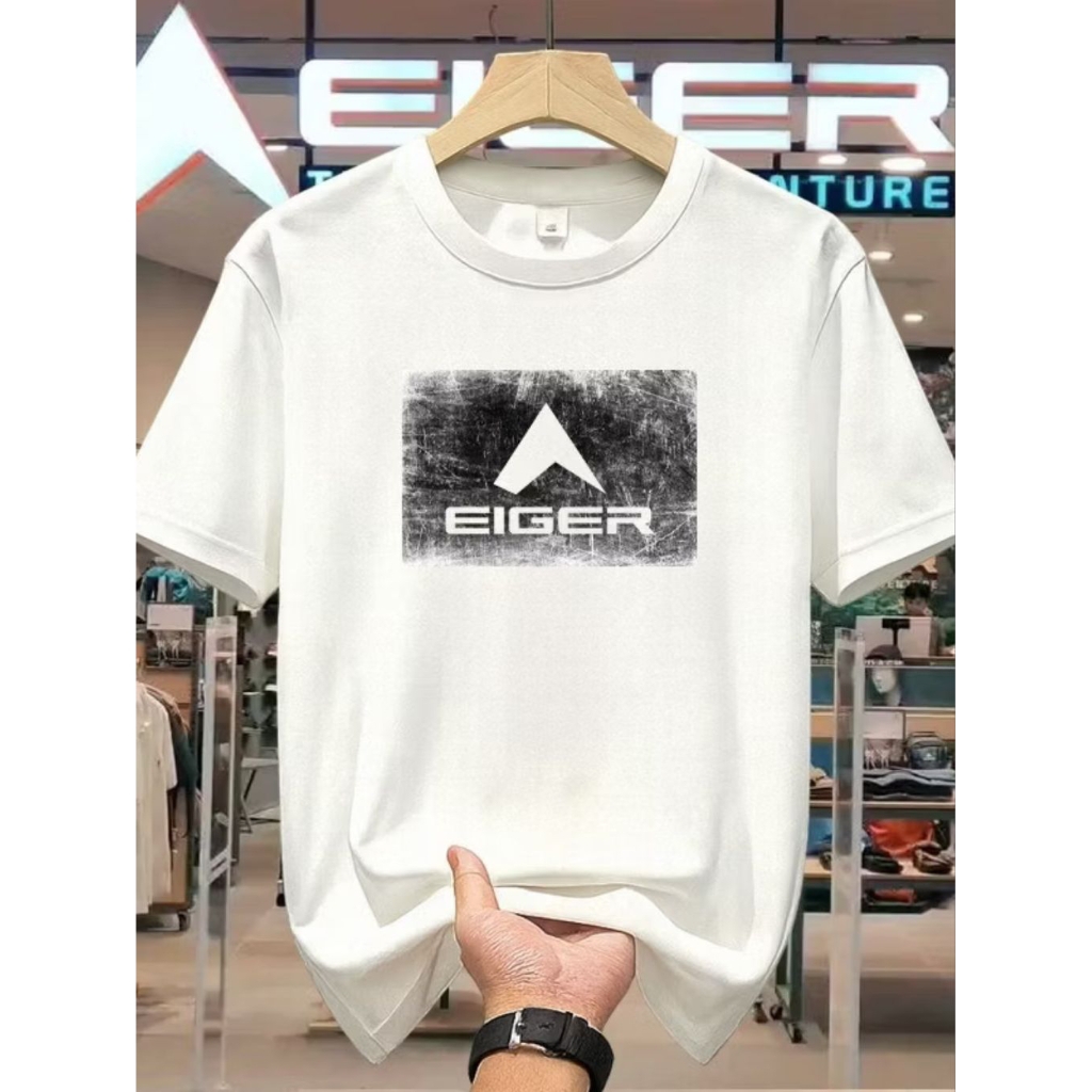 eiger original) kaos pria wanita katun 24s