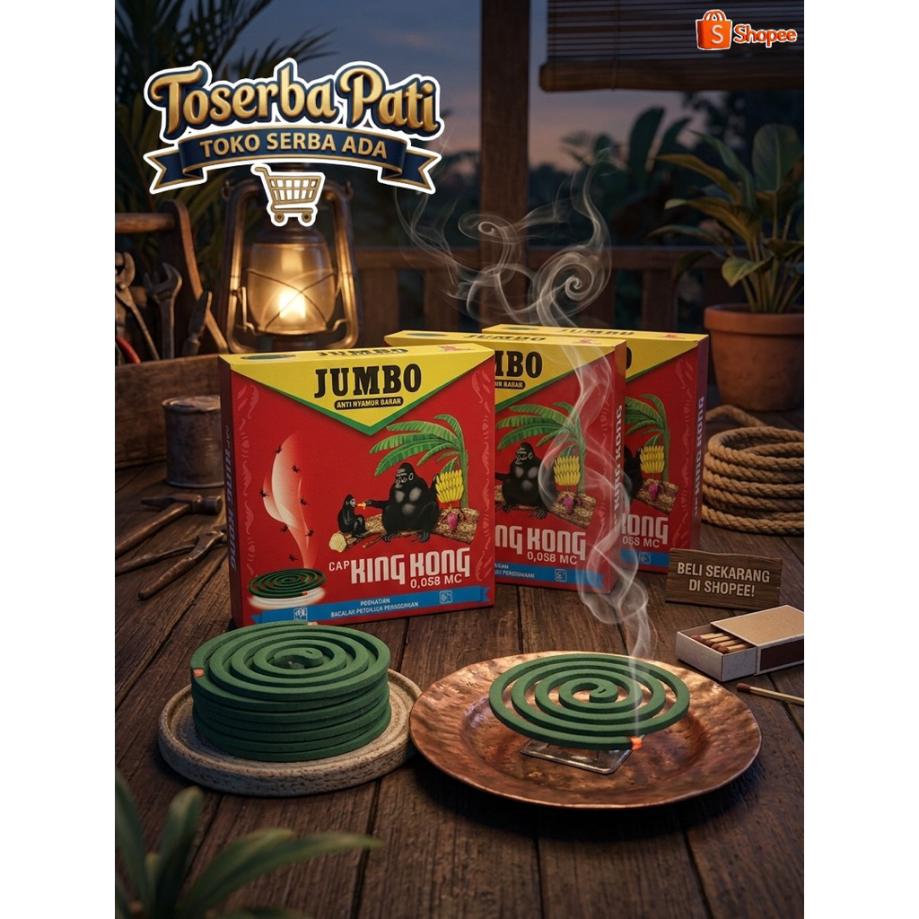 Obat Nyamuk Bakar CAP KING KONG JUMBO - Original & Paling Kuat Basmi Nyamuk