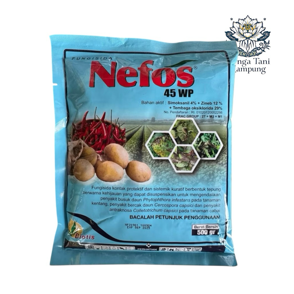 Fungisida NEFOS 45 WP 400 Gram - Nefos Fungisida Jamur Tanaman