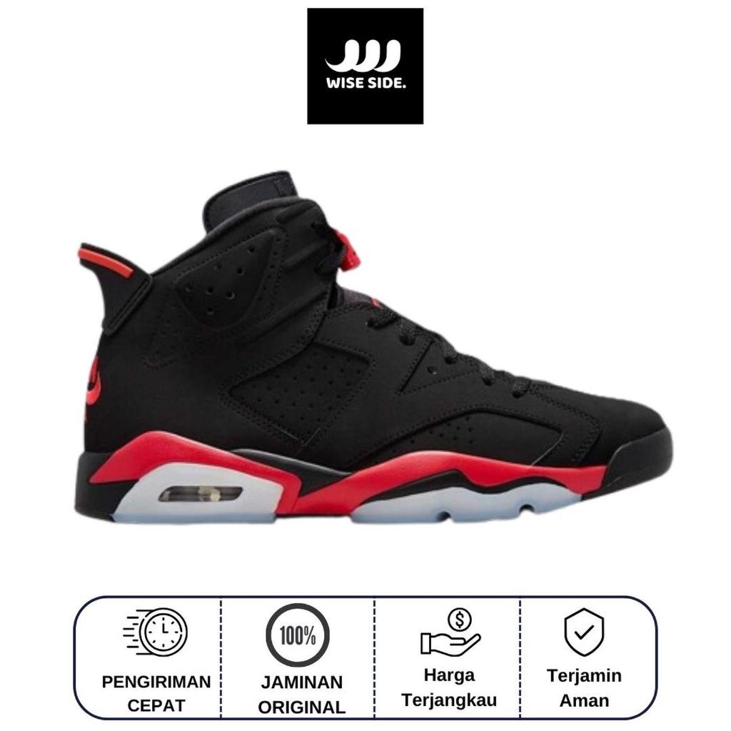 Sepatu Sneakers Pria Jordan 6 Retro Infrared Salesman Lifestyle Shoes Mens CT8529-001 ORIGINAL