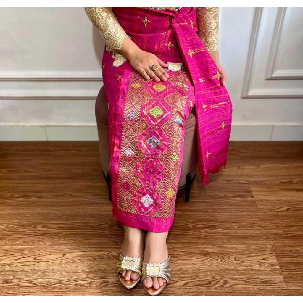 ENDEK TENUN TUMPAL ORIGINAL + SELENDANG / Kamen endek lembaran TERMURAH / kamen endek/ endek BALI / 