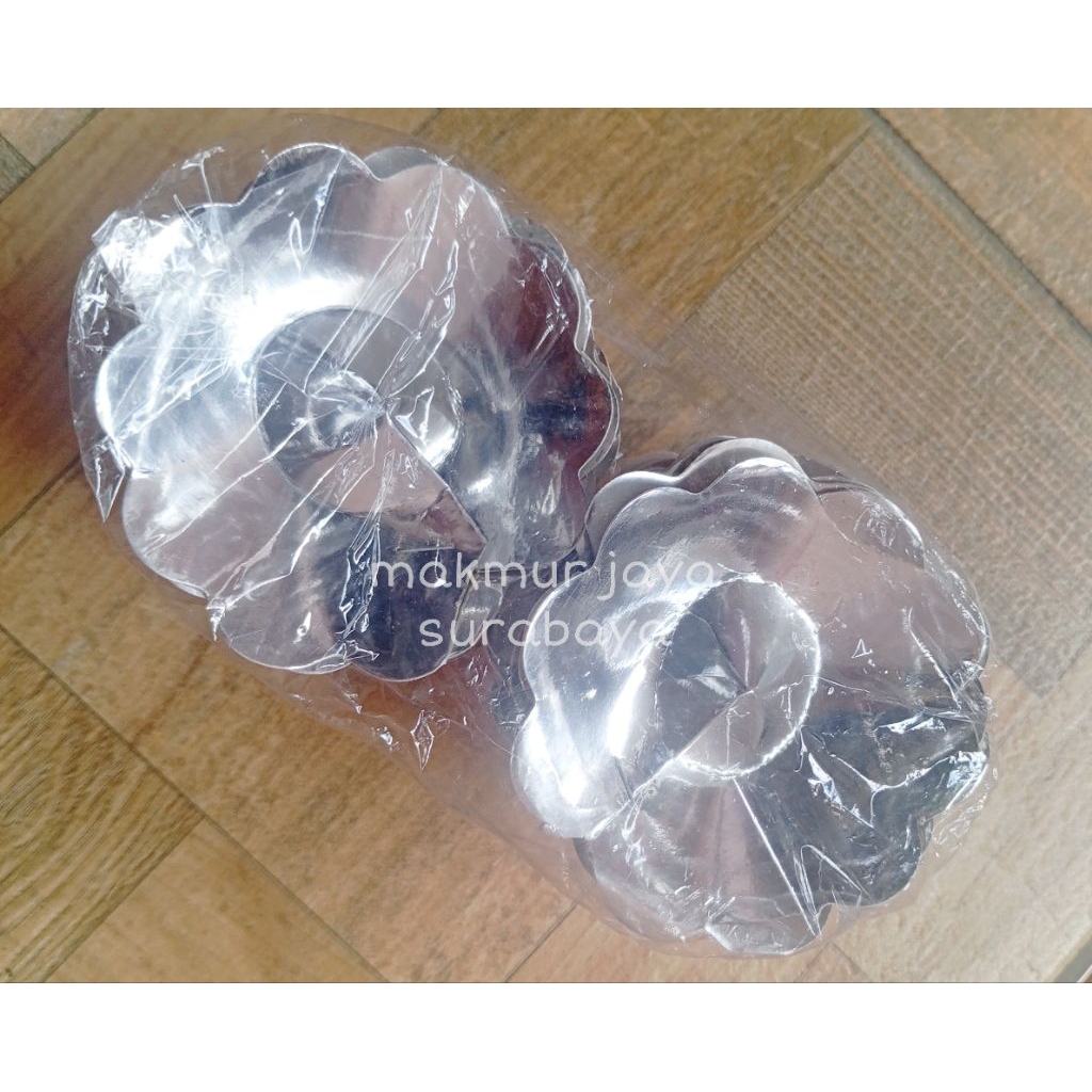 (175 pcs) Sudi Bikang Silver Bahan Kertas/Sudi Mawar Untuk Bikang/Wadah Bikang/Tempat Bikang Motif M