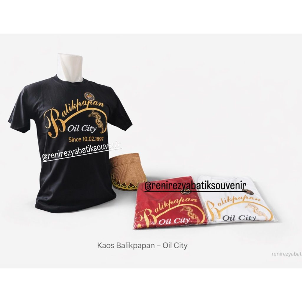 Kaos Bordir Balikpapan Oil City Original – Oleh Oleh Balikpapan | Kaos Souvenir Balikpapan