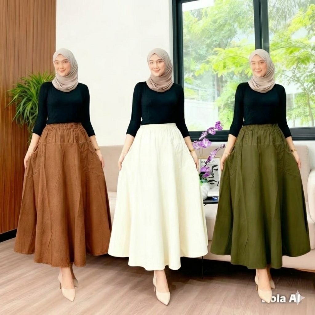 ROK PAYUNG POLOS  / ROK POLOS / ROK PAYUNG JUMBO