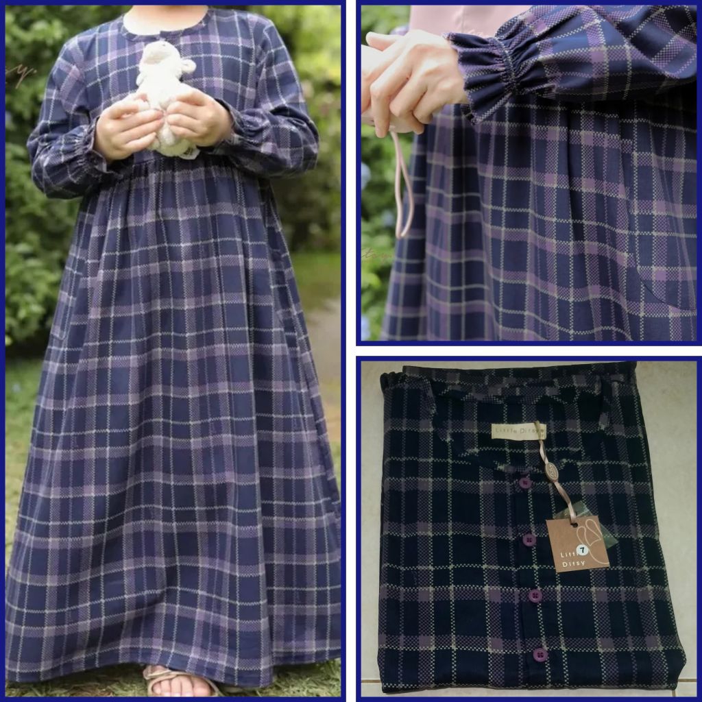 Ditsy Little Silas Purple Size 7, Katun Pinot, Series 2, New "READY Siap Kirim"