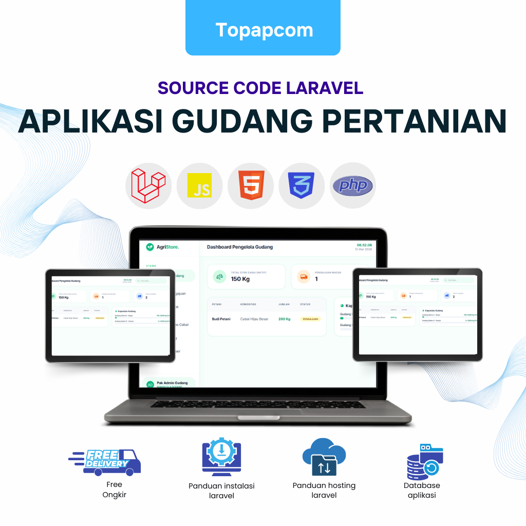 Aplikasi Sistem Gudang Pertanian Laravel – Warehouse Management System