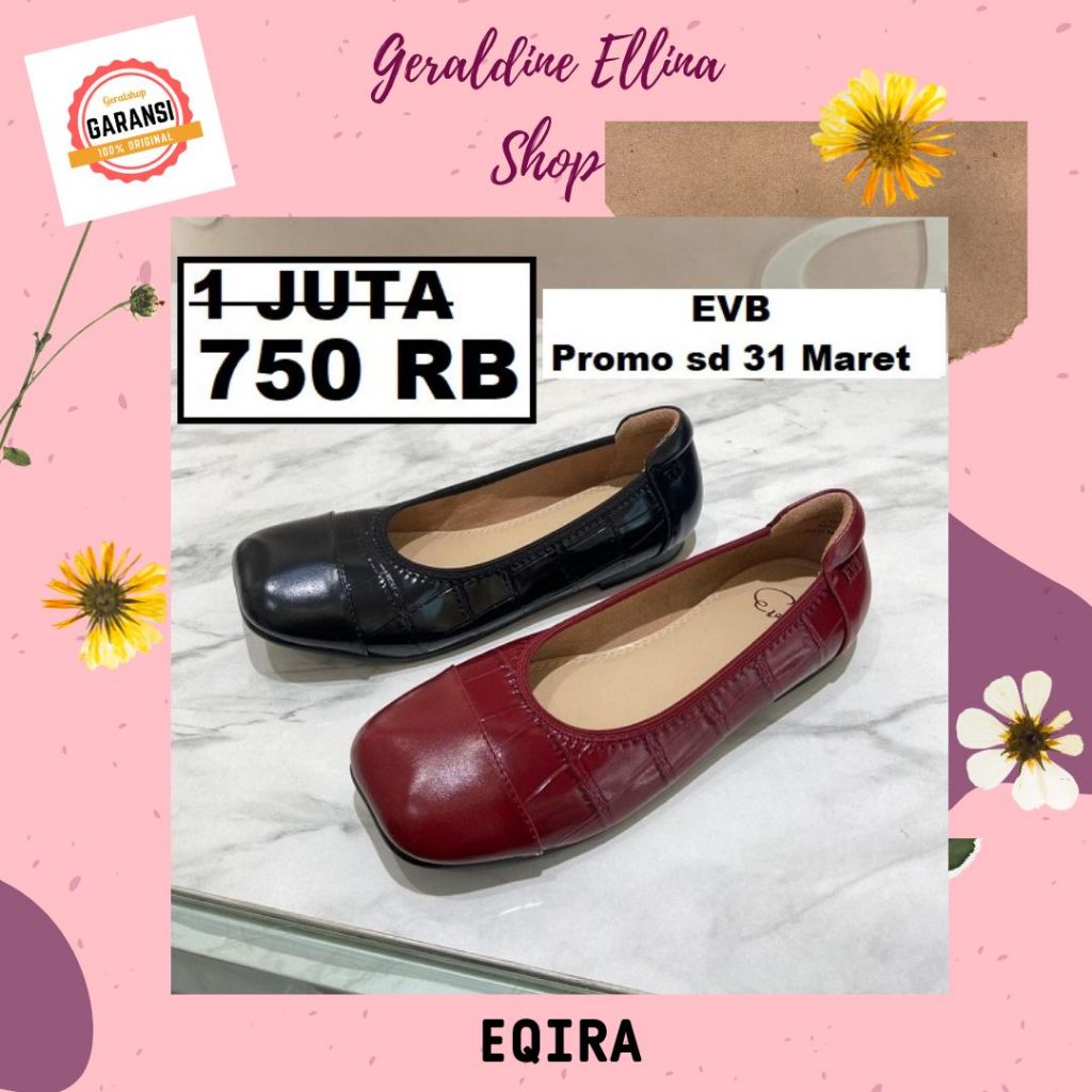 Sepatu flat shoes wanita EVB original 100% SALE seri EQIRA