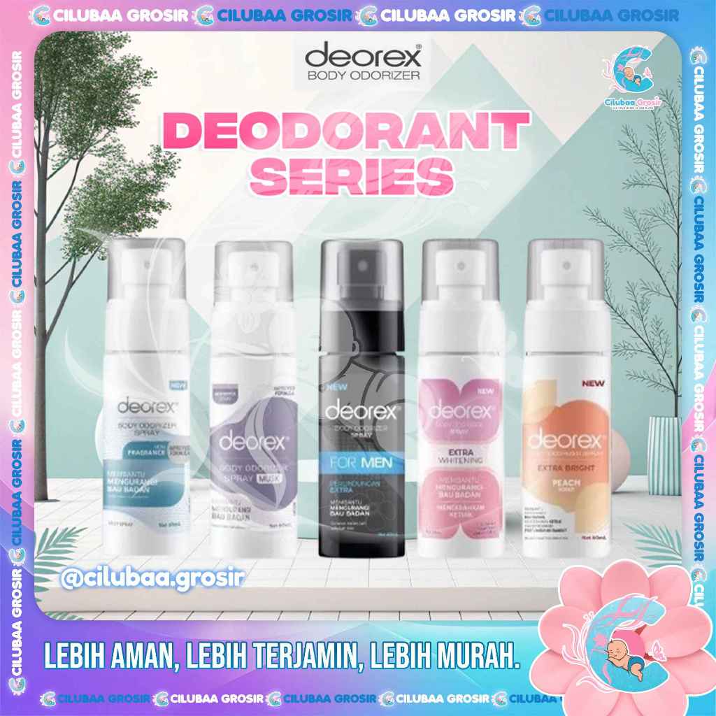 DEOREX Body Odorizer Spray 60ml || Deodorant Spray || Penghilang Bau Ketiak & Bau Kaki || Body Spray