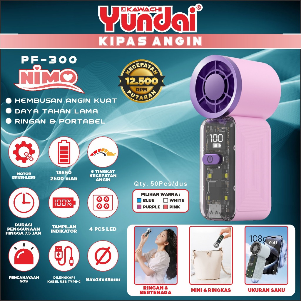 KIPAS ANGIN YUNDAI PF-300 nimo YUNDAI