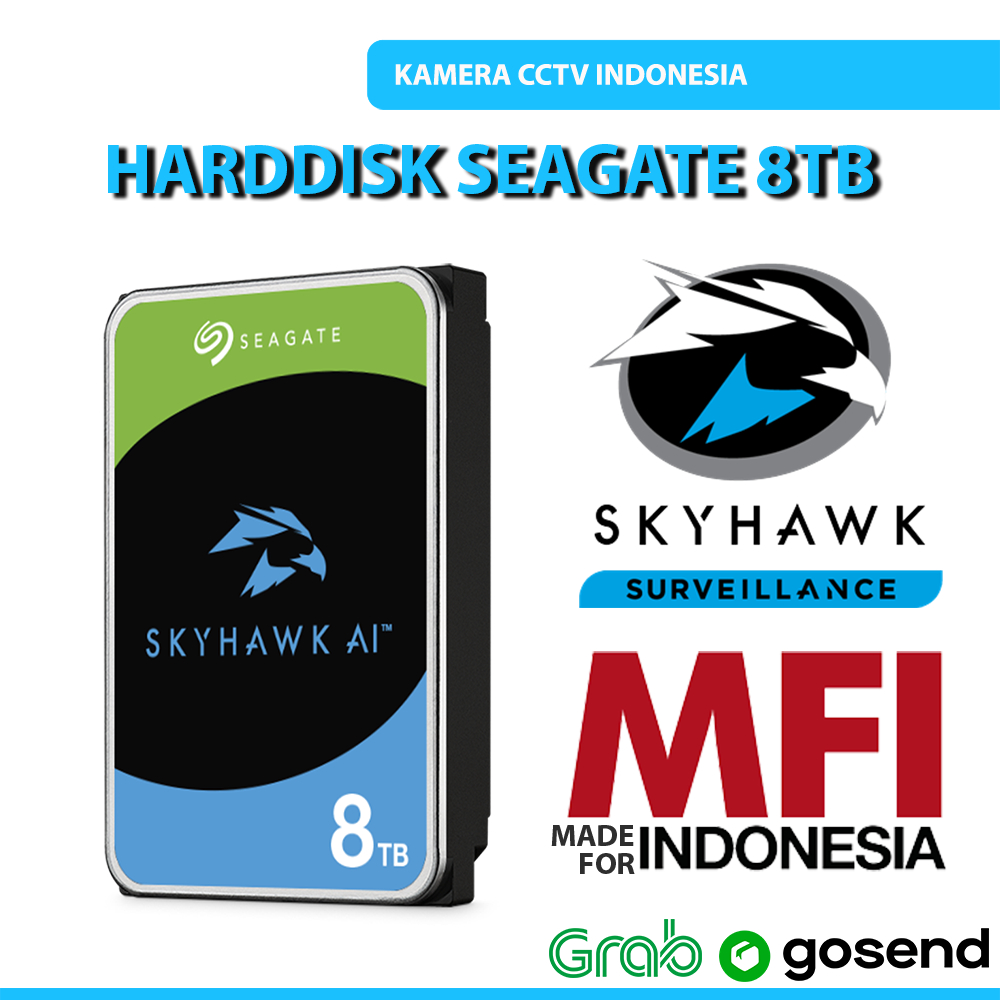 SEAGATE SKYHAWK AI 8TB MFI / SATA HDD SKYHAWK BERGARANSI RESMI 3 TAHUN