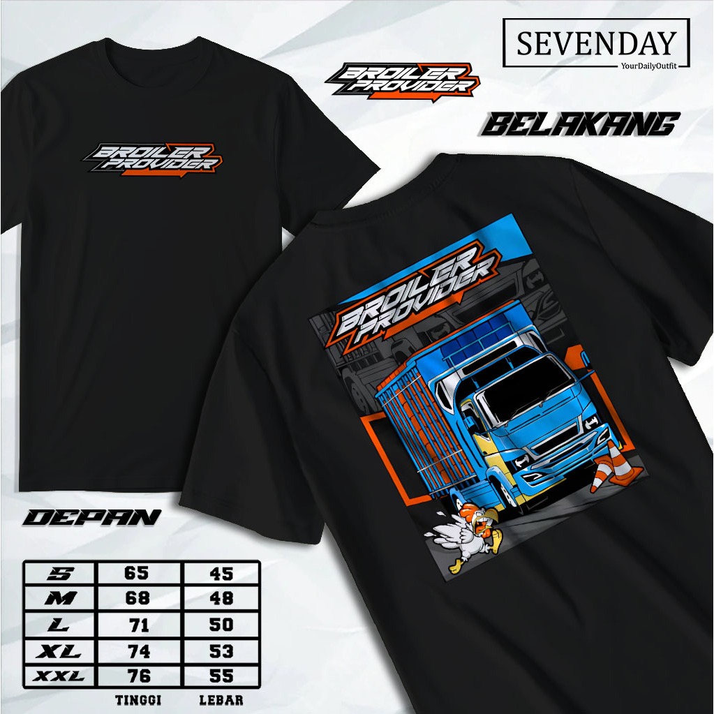 T-shirt Kaos broiler provider - Baju Kaos truck ayam broiler racing_kaos atasan dewasa
