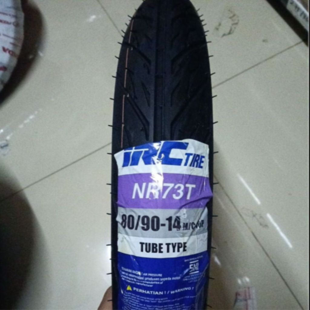 BAN LUAR MERK IRC 80/90 RING 14 NR73T TUBE TYPE