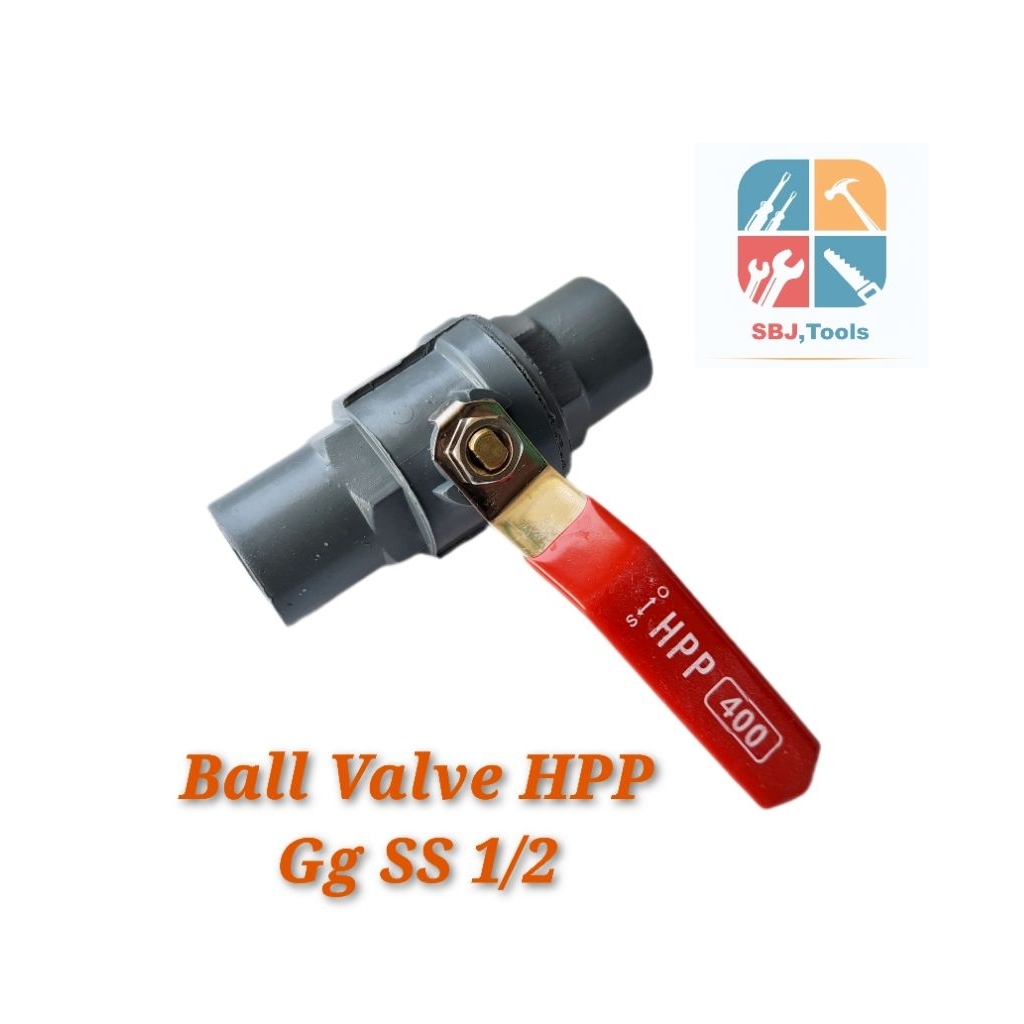 Ball Valve Gagang Besi 1/2 inch HPP , Stop Kran 1/2