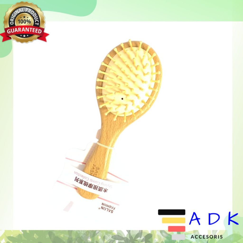Sisir Rambut Kayu PREMIUM / Sisir Refleksi / Sisir Wanita / Sisir Pria / Sisir Lucu / Sisir Bulat
