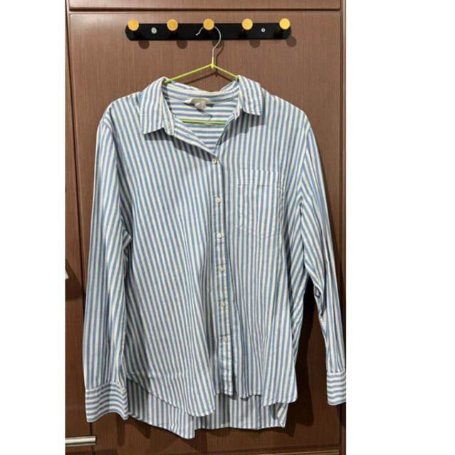 Kemeja garis garis h&m