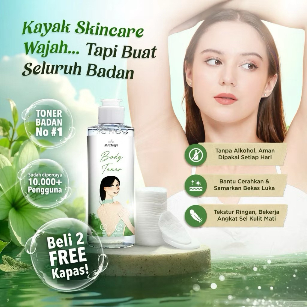 TONER BADAN WHITENING SAPTADASA AHA BPOM 100ml