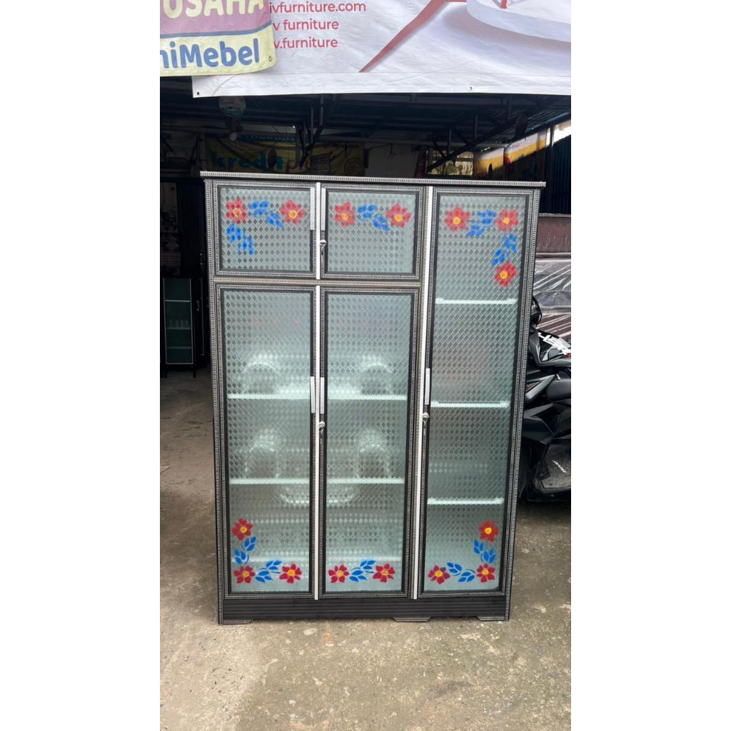 RAK PIRING KACA 5 PINTU BANJARMASIN