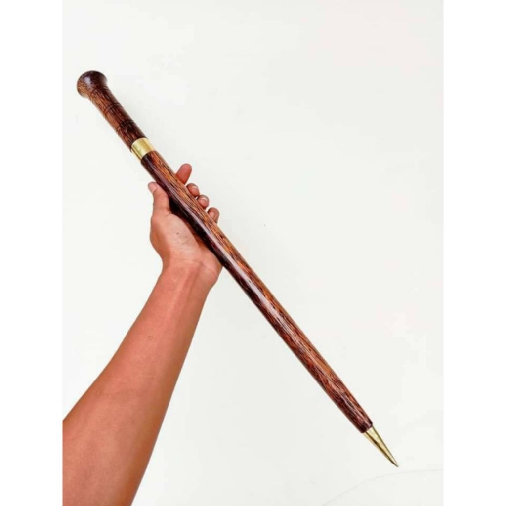 Tongkat komando kayu pisau tajam aren