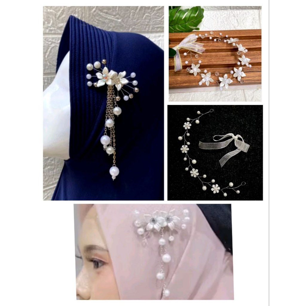 [B.J.H] HEADPIECE CANTIK UNTUK HIJAB COCOK UNTUK WISUDA DAN IDUL FITRI | BROS JUNTAI CANTIK UNTUK HI