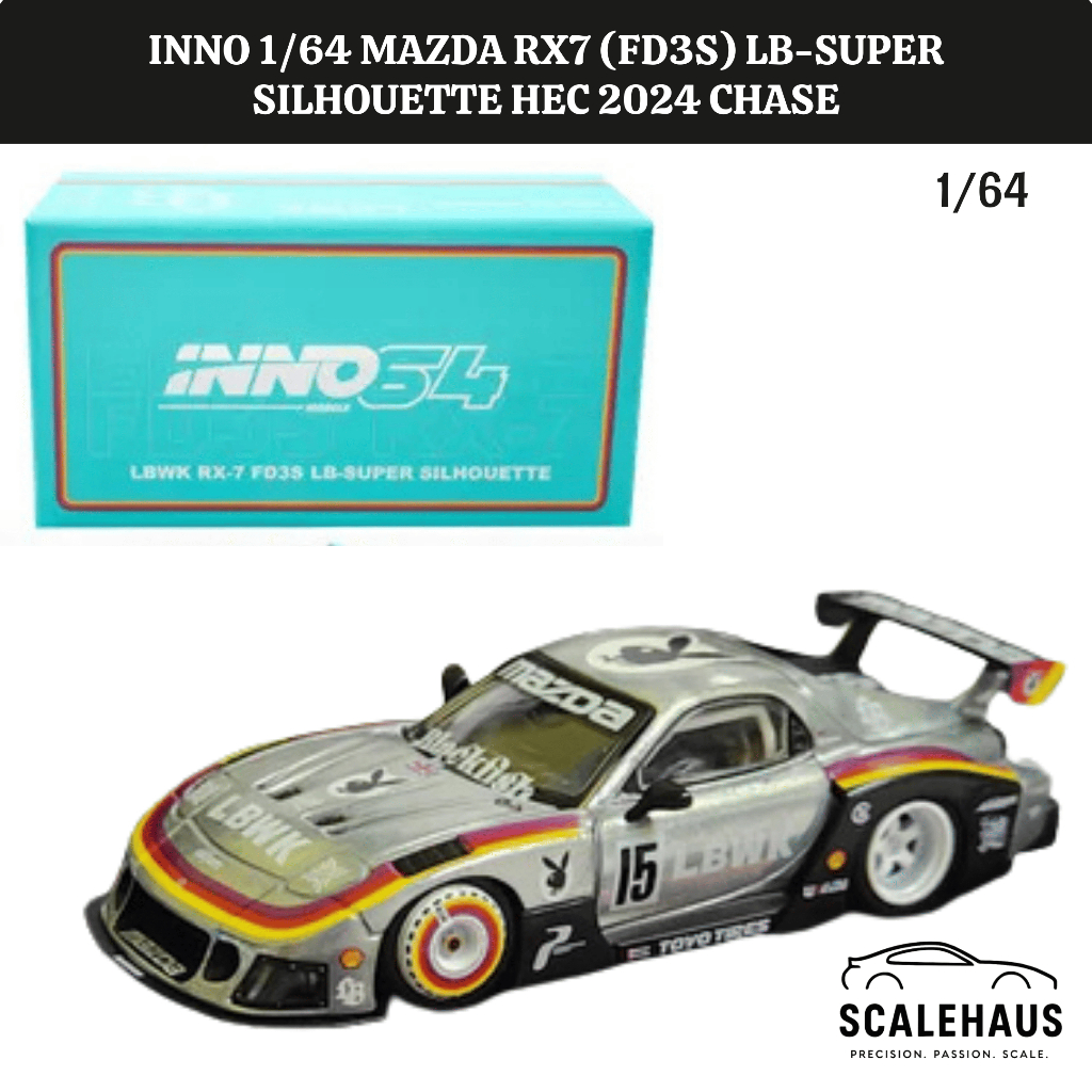 Inno 1/64 Mazda RX7 (FD3S) LB-SUPER SILHOUETTE HEC 2024 CHASE