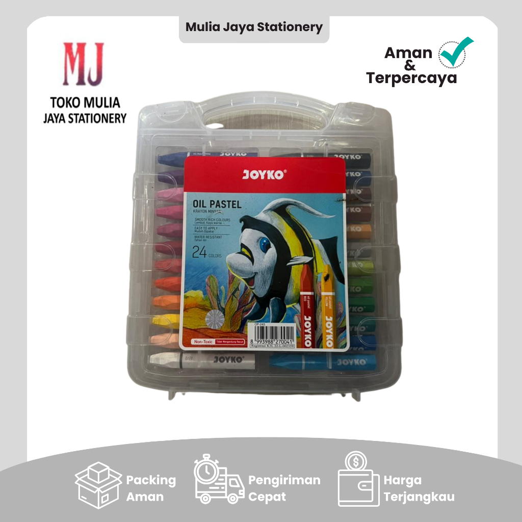 Crayon Joyko Oil Pastel 24 Warna / Crayon Anak Lengkap Joyko