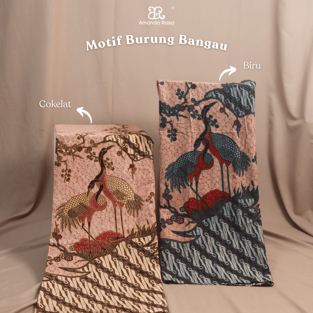 Kain Batik Meteran Potongan Burung Bangau