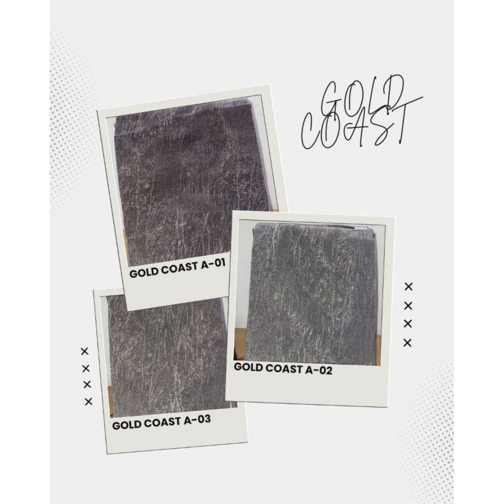 Kain Gorden/Sofa Motif Gold Coast Lebar 280cm - Kain Dekorasi Interior