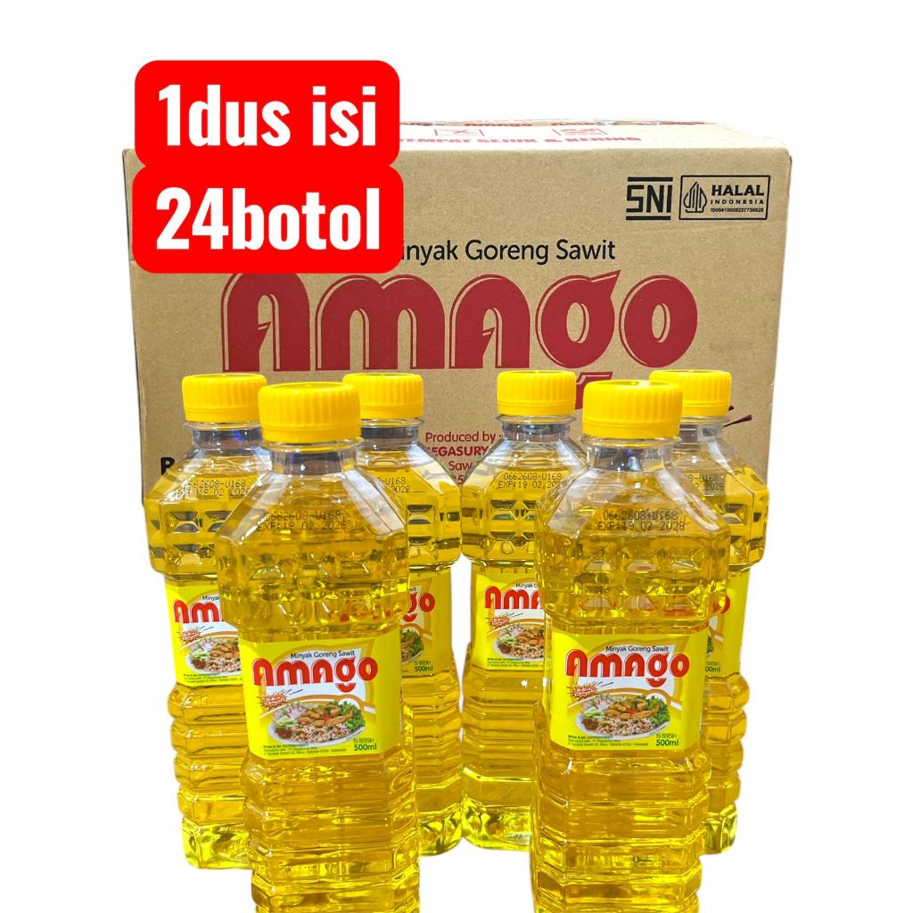 1 Dus Amago Minyak Goreng Sawit 500ml Kemasan 24 Botol