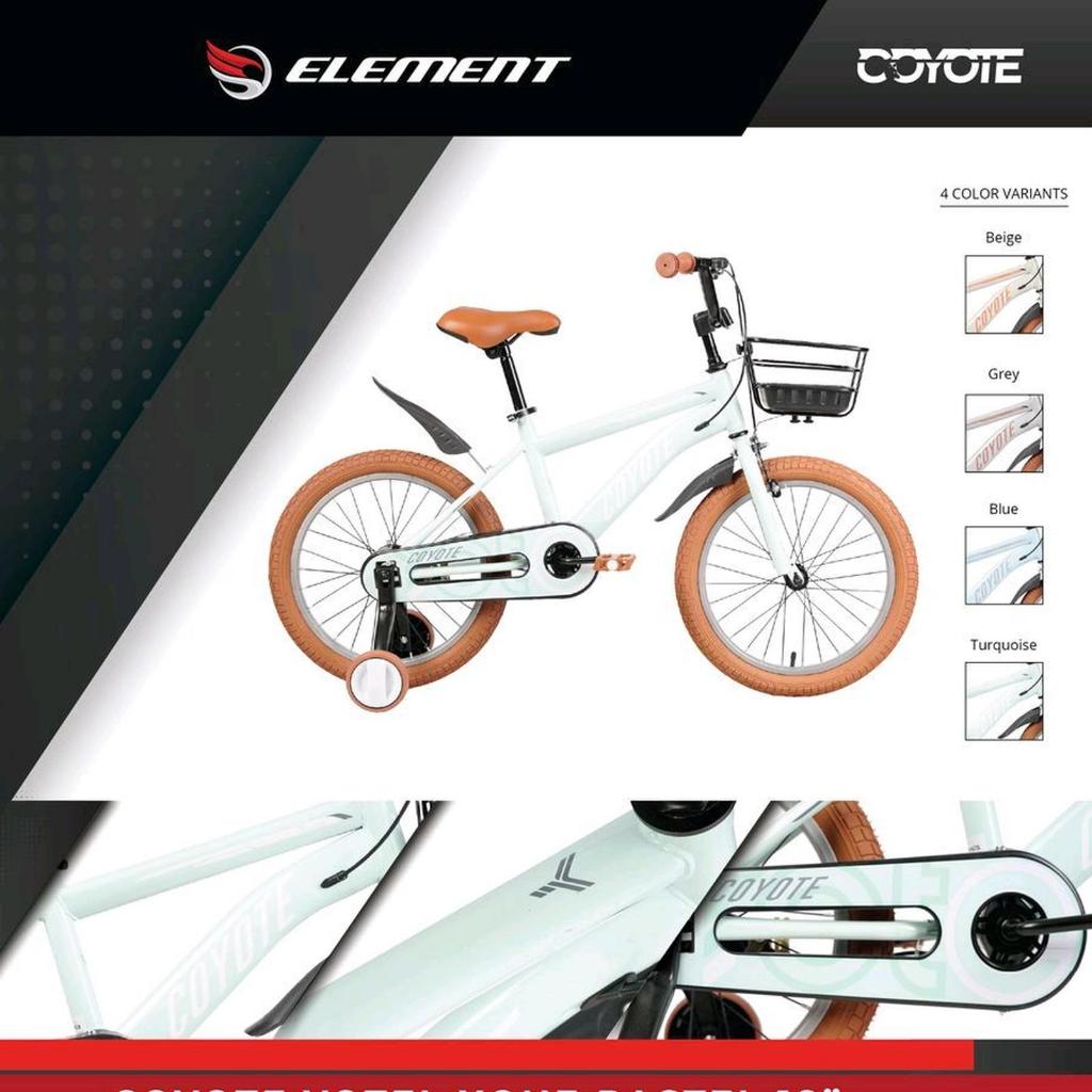 BONUS BELL SEPEDA ANAK BMX 16INCH ELEMENT COYOTE YOTEL XONE PASTEL KERANJANG BMX 16INCH ELEMENT COYO