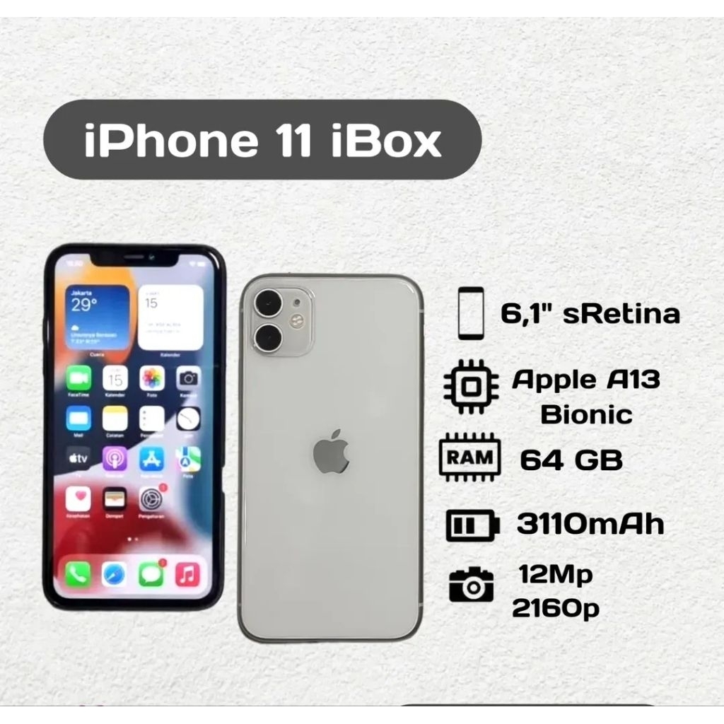 Apple iPhone 11 64 GB Second Resmi iBox