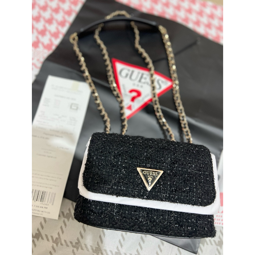 Guess Giully Mini Tweed Black