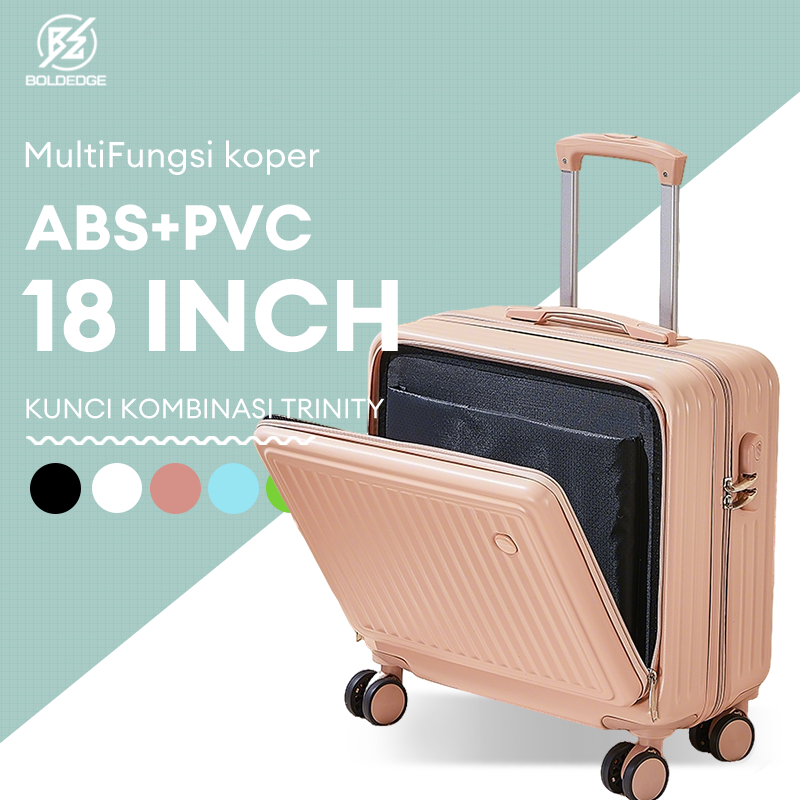 BoldEdge Koper Pilot 18 Inch Tas Kabin ABS PVC Ringan Kuat Tahan Air Cocok Untuk Travel