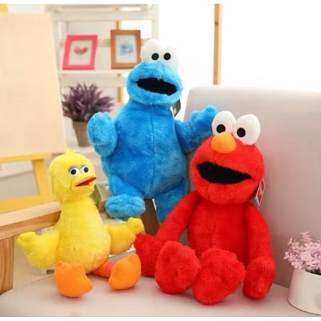 Boneka Elmo Cookie Monster Big Bird Sesame Street Import Boneka Sesame Street Import Mainan Kado