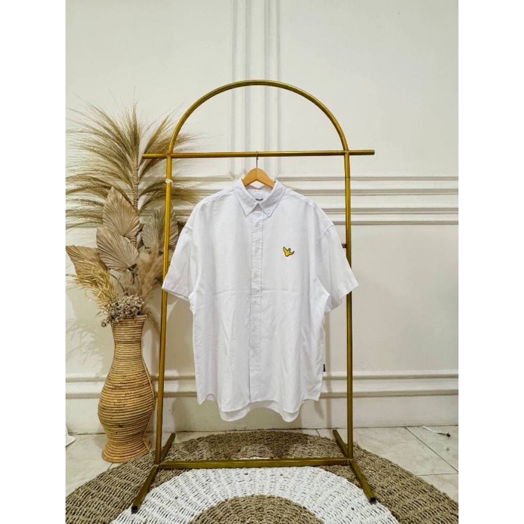 kemeja putih short sleeve mark gonzales (size besar)