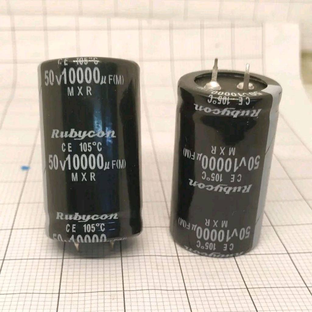 Elco 10000uf 50v Hitam / Kapasitor Elco 10000 50v Hitam / Elco 10000 - 50V Rubycon Hitam