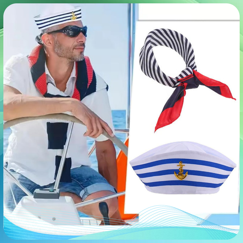 Topi Kapten Sailor Topi Pelaut Dewasa Topi Pelaut Kombinasi Topi Halloween Untuk Anak Dan Dewasa Top