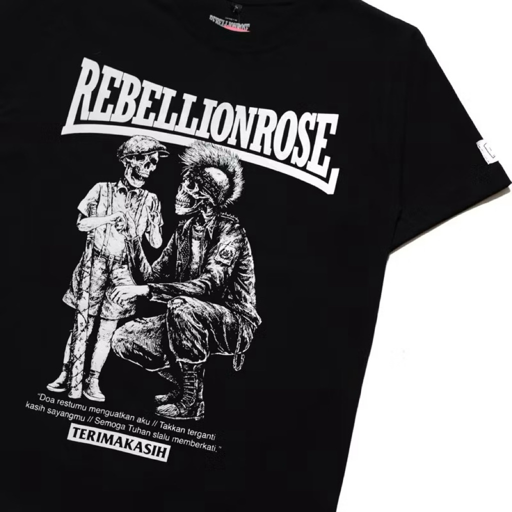 ORIGINAL | Tshirt REBELLION ROSE - TERIMA KASIH | black