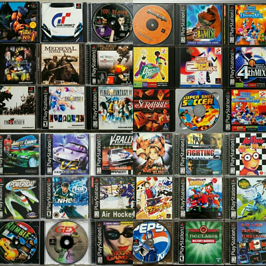 kaset game ps1 copy pabrik untested